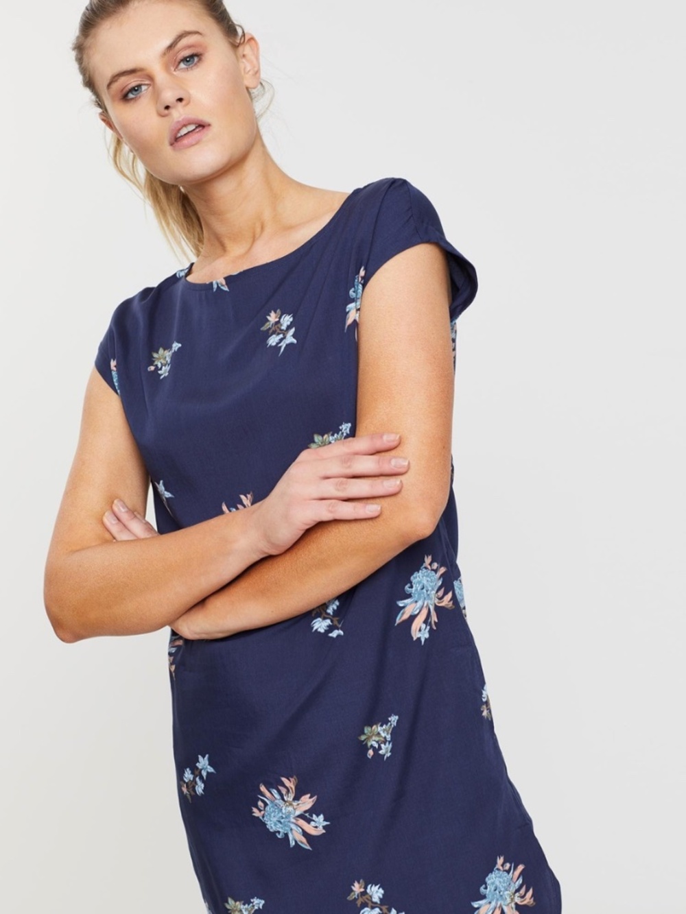 Patagonia June Lake Dress Sassafras: New Navy - Blue floral - XS